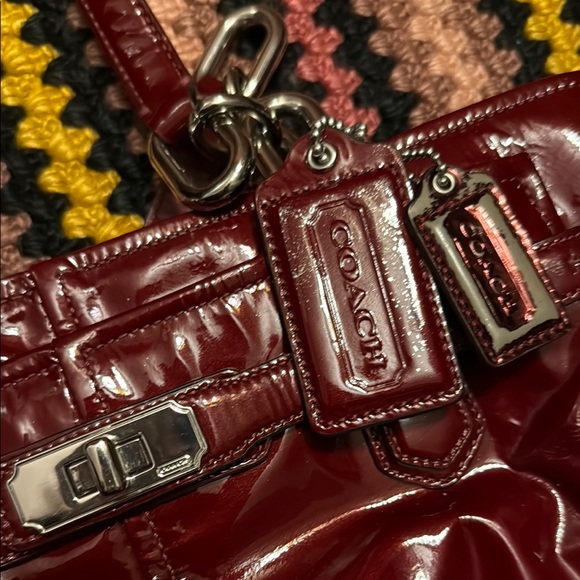 Coach Patent Leather Red Vintage Tote - Picture 3 of 13